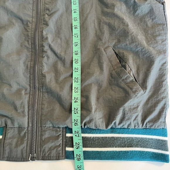 Champion Windbreaker Full Zip Jacket Mens Size L Lined Sports Gray VINTAGE 90’s - Picture 10 of 12